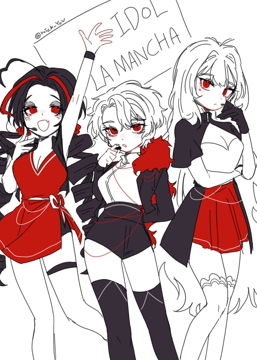 don quixote, sancho, dulcinea, and nicolina (project moon and 1 more) drawn by pmchell_04