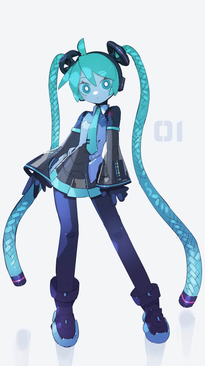 hatsune miku and proto miku (vocaloid) drawn by cheri_zao