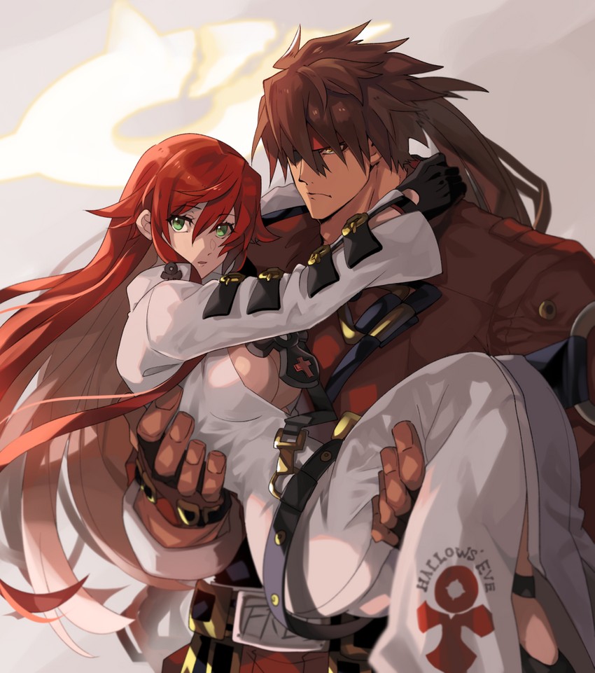 jack-o' valentine and sol badguy (guilty gear and 1 more) drawn by riarashu