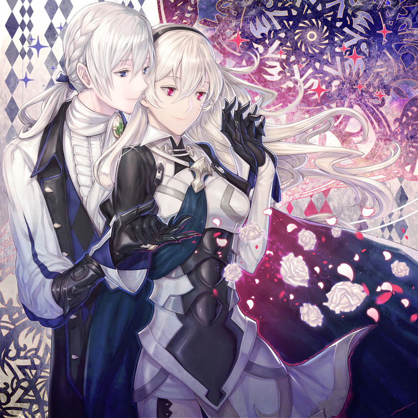 female corrin and jakob (fire emblem and 1 more) drawn by amao_miyuki