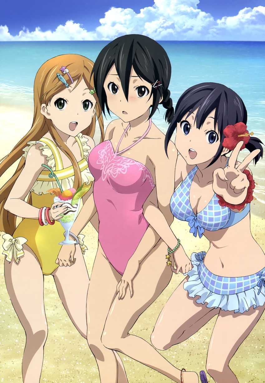 inaba himeko, nagase iori, and kiriyama yui (nyantype and 1 more) drawn by sasaki_mutsumi_(bee_train)