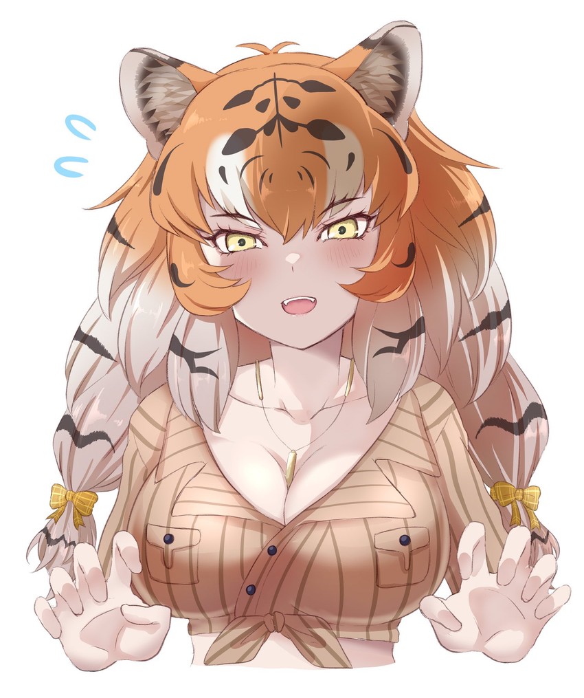 siberian tiger (kemono friends and 1 more) drawn by esuyukichin
