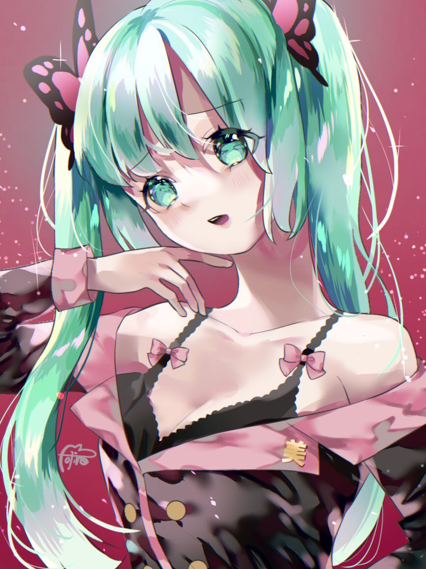 hatsune miku (vocaloid and 2 more) drawn by tojirou_(usagi31415)