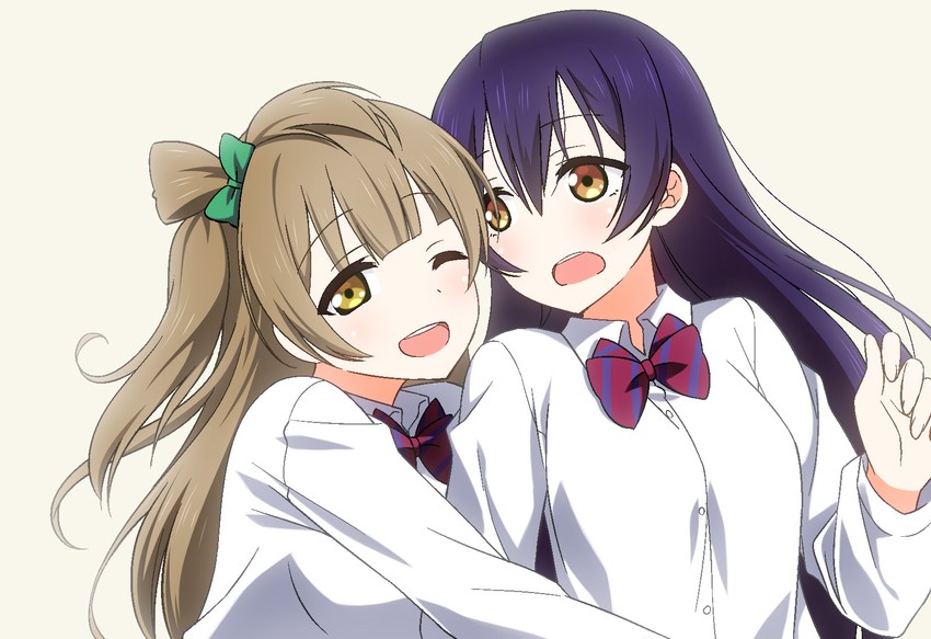 sonoda umi and minami kotori (love live! and 1 more) drawn by umekichi