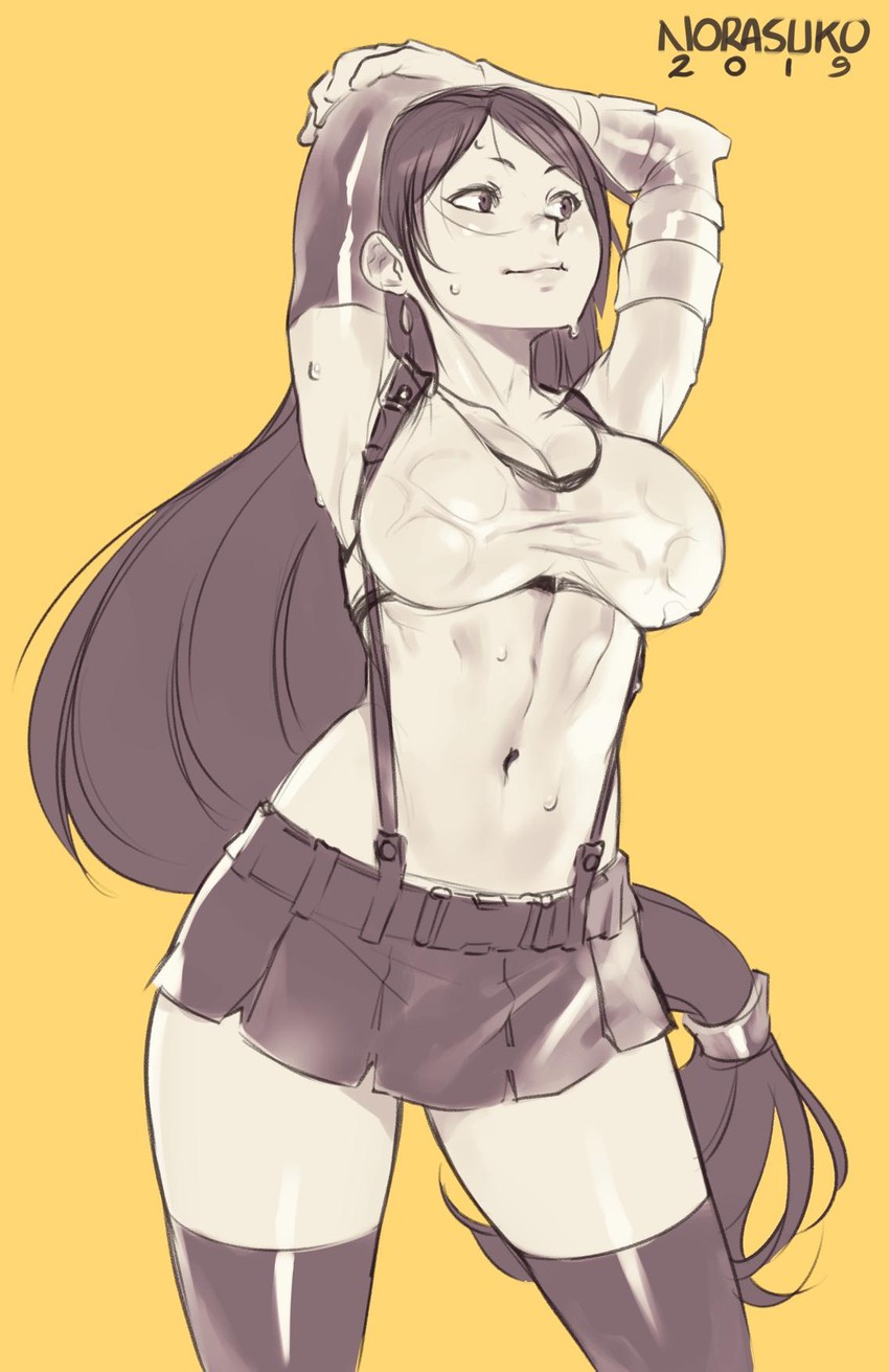 tifa lockhart (final fantasy and 2 more) drawn by norasuko