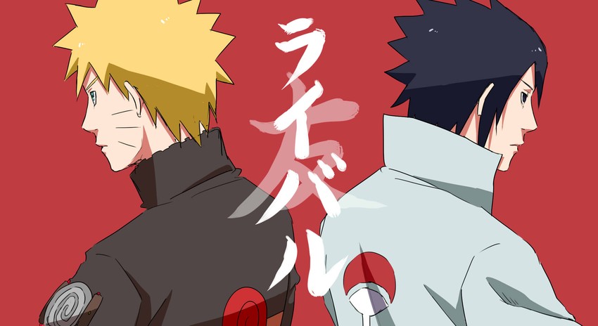 uzumaki naruto and uchiha sasuke (naruto and 1 more) drawn by pinoko_(pnk623)
