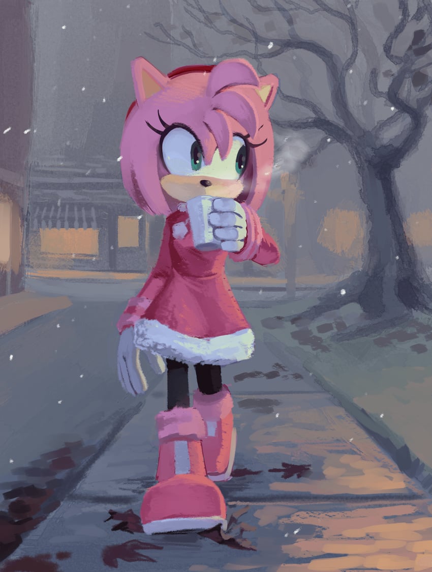 amy rose (sonic and 1 more) drawn by knockabiller