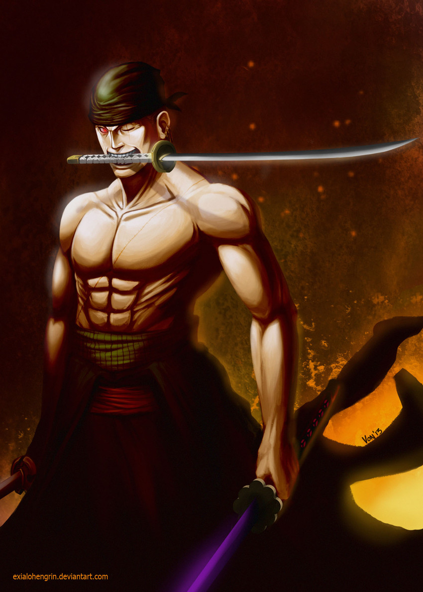 roronoa zoro (one piece) drawn by exia_lohengrin
