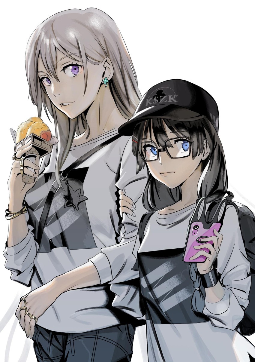 tsukino mito and higuchi kaede (nijisanji) drawn by shouga_(khaki9434)