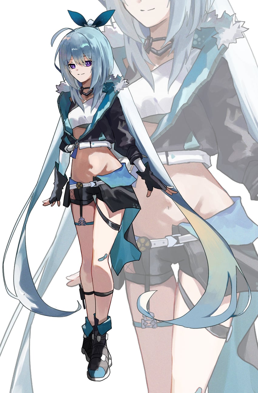 silver wolf and griseo (honkai and 2 more) drawn by harutoman