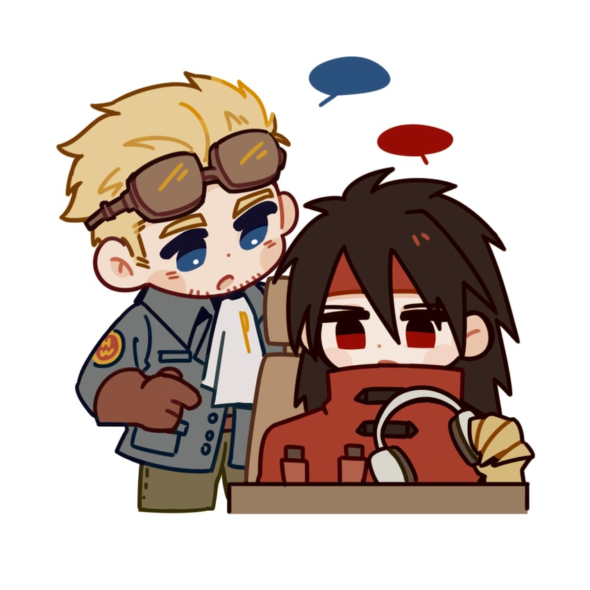vincent valentine and cid highwind (final fantasy and 3 more) drawn by batphone1939