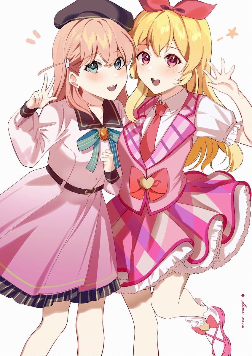 hinoshita kaho and hoshimiya ichigo (love live! and 2 more) drawn by dkou