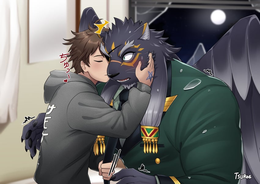 protagonist 4 and tezcatlipoca (tokyo afterschool summoners) drawn by tsuroe
