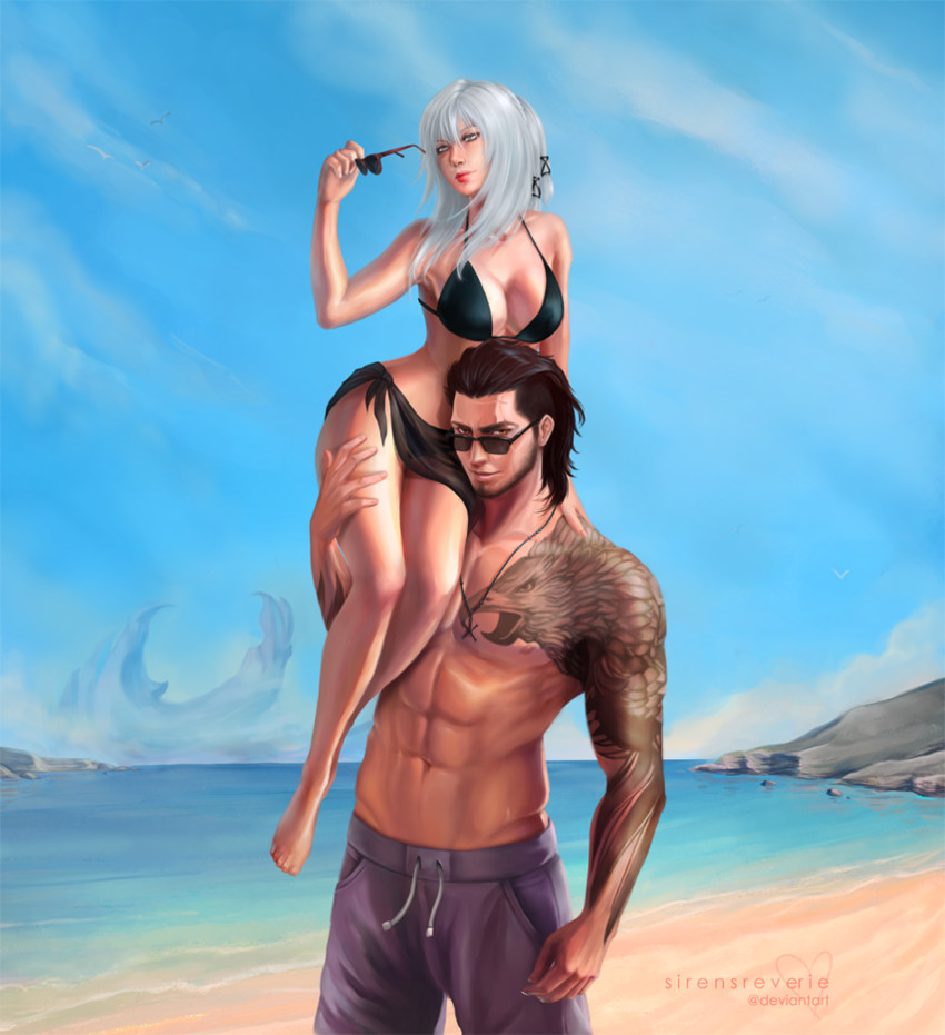 gladiolus amicitia and aranea highwind (final fantasy and 1 more)