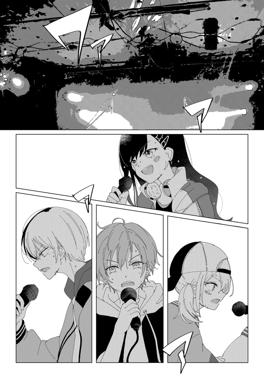 shinonome akito, shiraishi an, aoyagi touya, and azusawa kohane (project sekai) drawn by watanuki_(enu)
