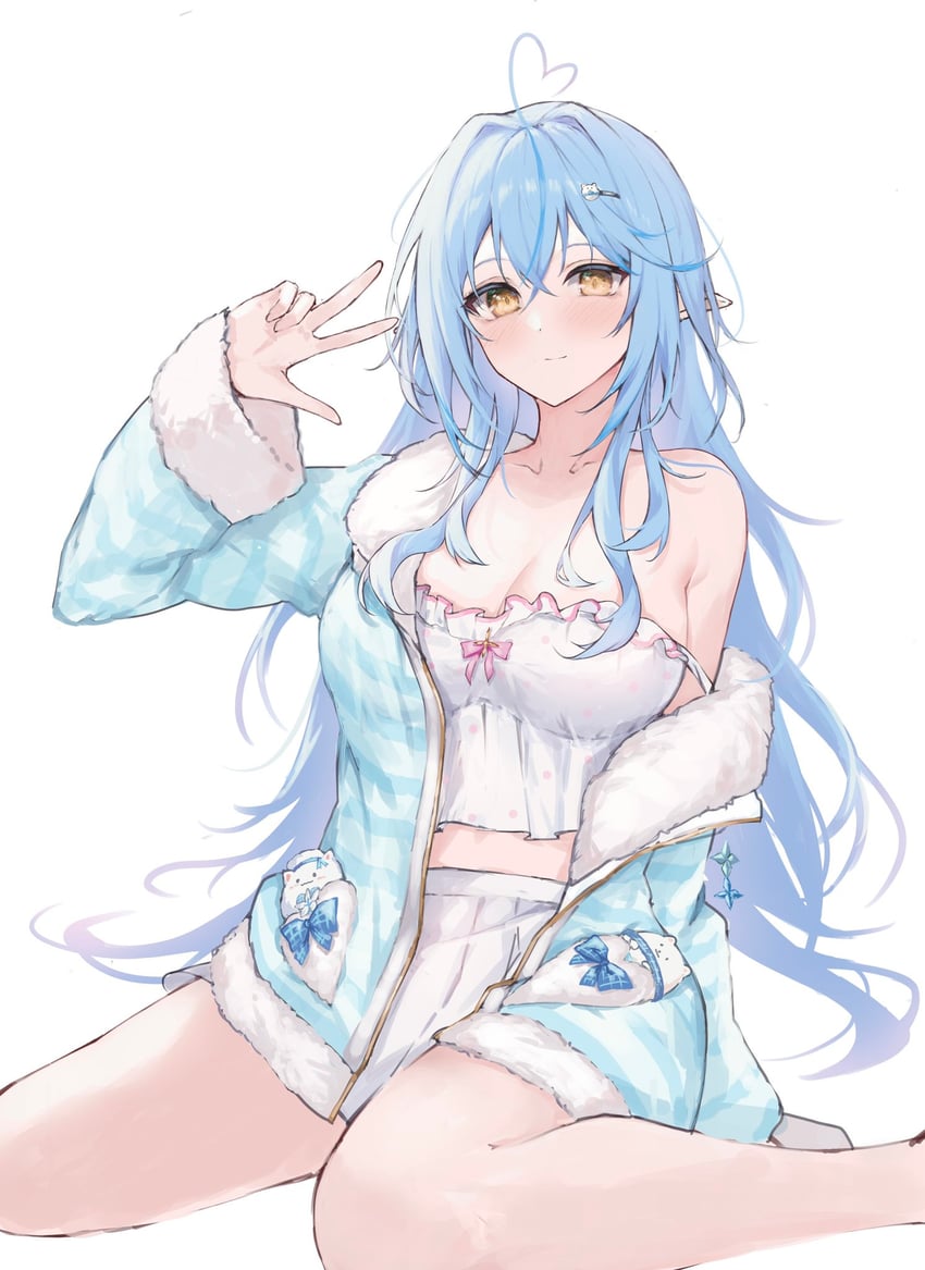 yukihana lamy, daifuku, and yukimin (hololive) drawn by fuchi_(0616tk)