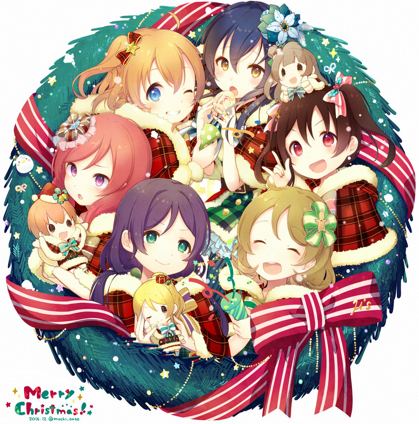 nishikino maki, tojo nozomi, sonoda umi, yazawa nico, ayase eli, and 4 more (love live! and 1 more) drawn by sakuramochi_n