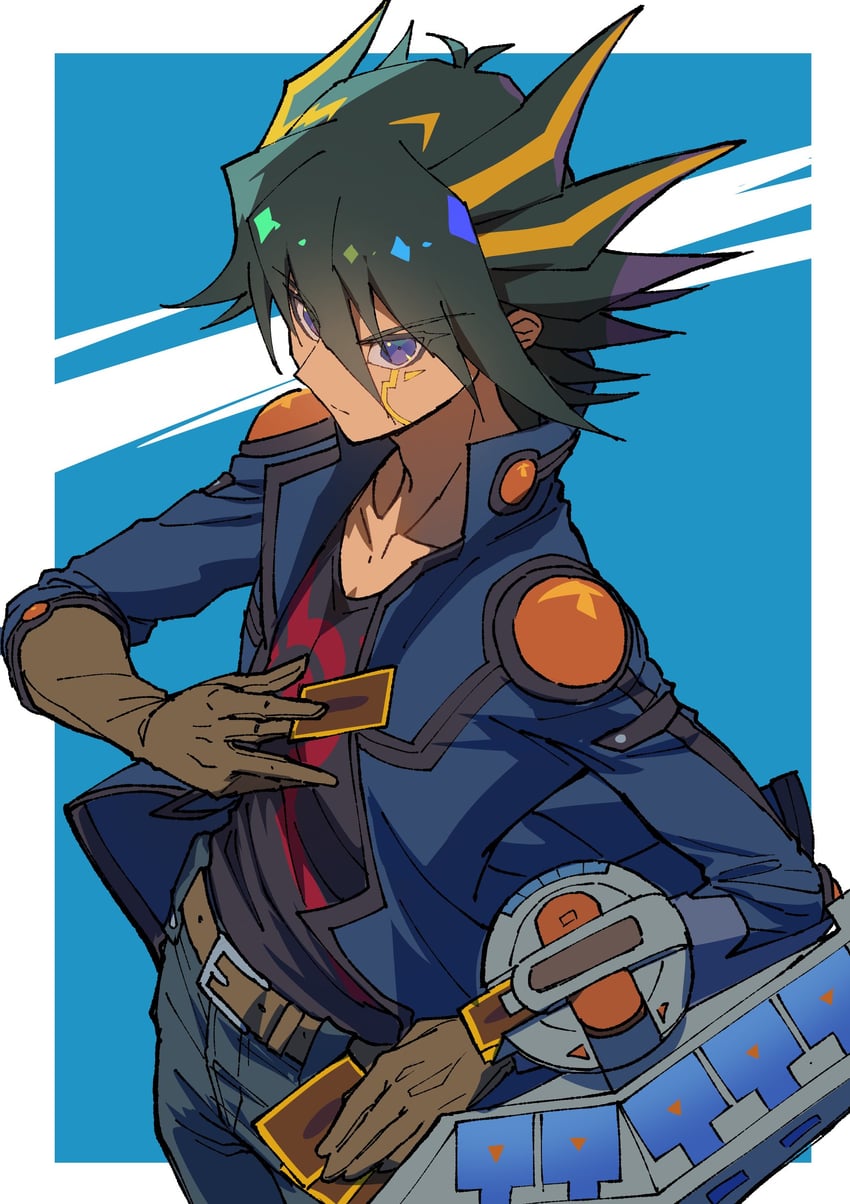 fudo yusei (yu-gi-oh! and 1 more) drawn by youko-shima