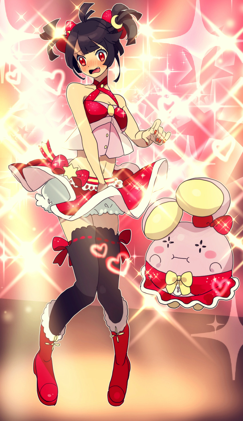 zinnia and whismur (pokemon and 1 more) drawn by canarinu