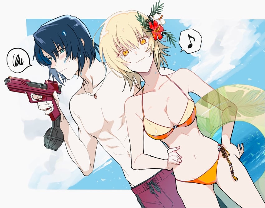 cagalli yula athha and athrun zala (gundam and 3 more) drawn by 8_(excellent_daa)