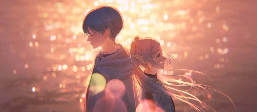 frieren and himmel (sousou no frieren) drawn by o-bana
