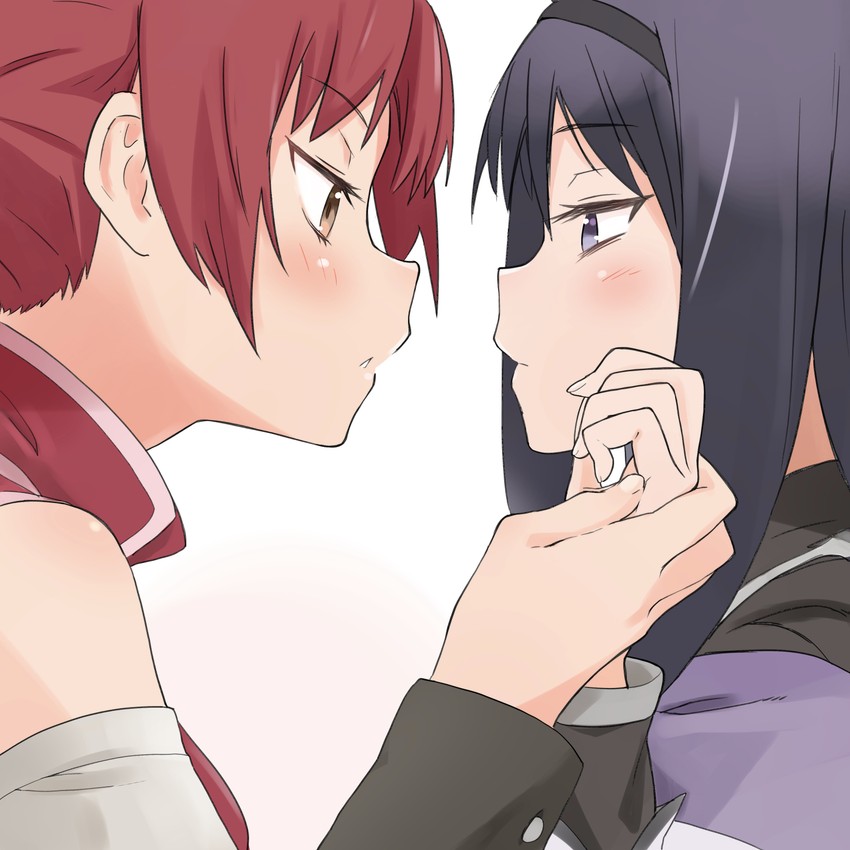 akemi homura and sakura kyoko (mahou shoujo madoka magica) drawn by uasi