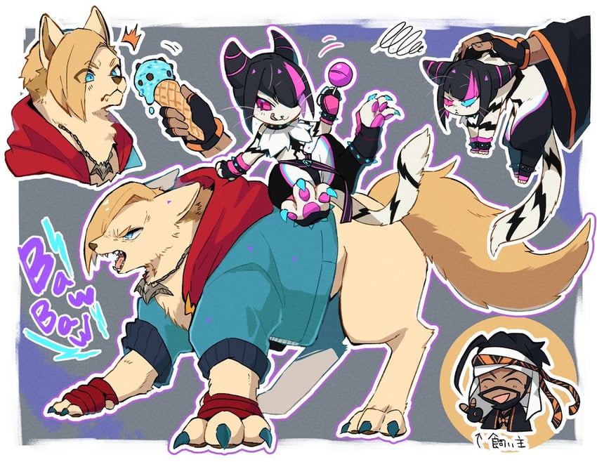 han juri, ed, and rashid (street fighter and 1 more) drawn by kabeuchi_hs