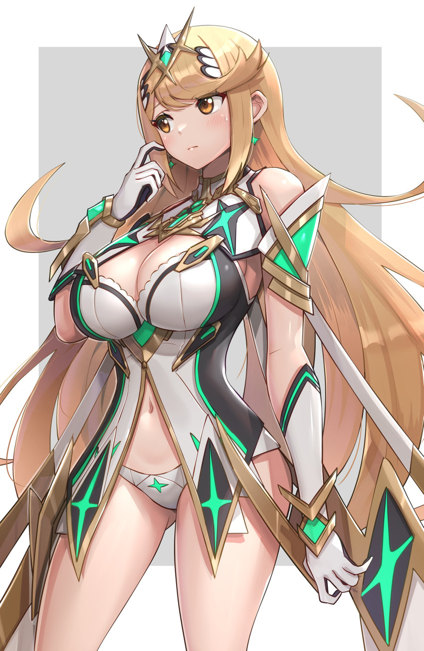mythra (xenoblade chronicles and 1 more) drawn by gonzarez