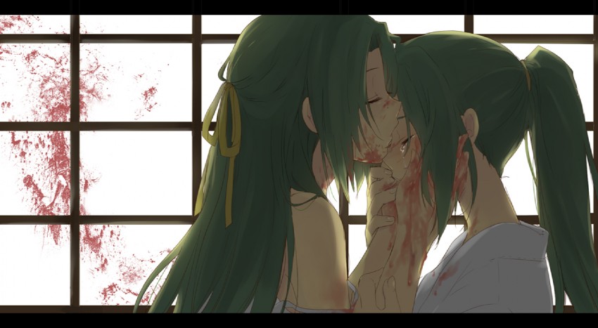sonozaki mion and sonozaki shion (higurashi no naku koro ni and 1 more) drawn by kl_(dgzonbi)