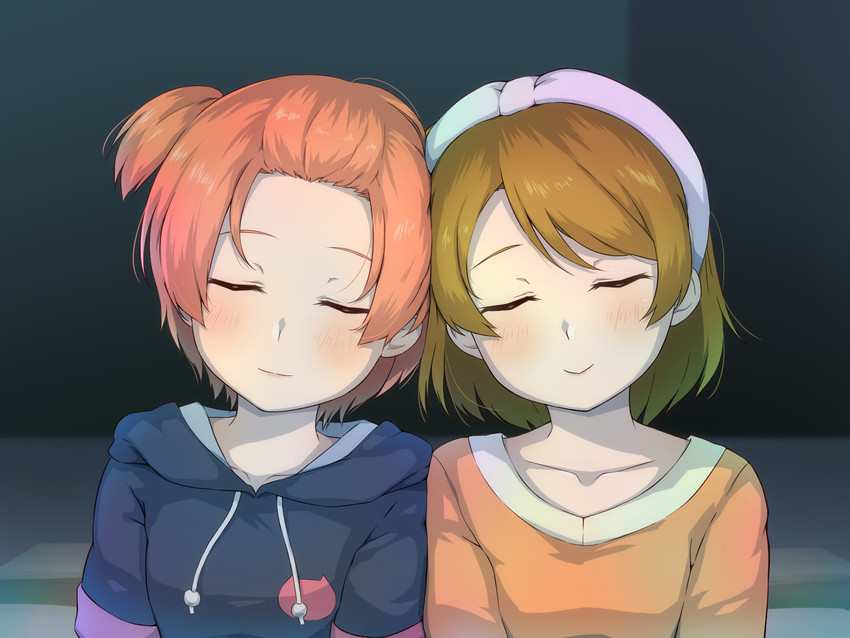 hoshizora rin and koizumi hanayo (love live! and 1 more) drawn by hitotsuki_no_yagi