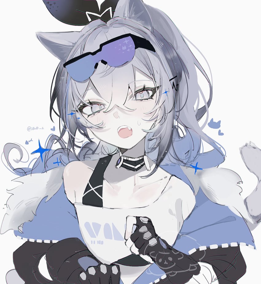 silver wolf (honkai and 1 more) drawn by sui_(0x0_2)