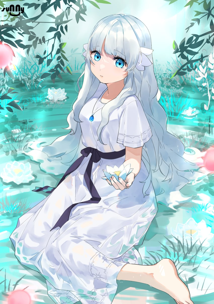 lily (ender lilies quietus of the knights) drawn by dongbu