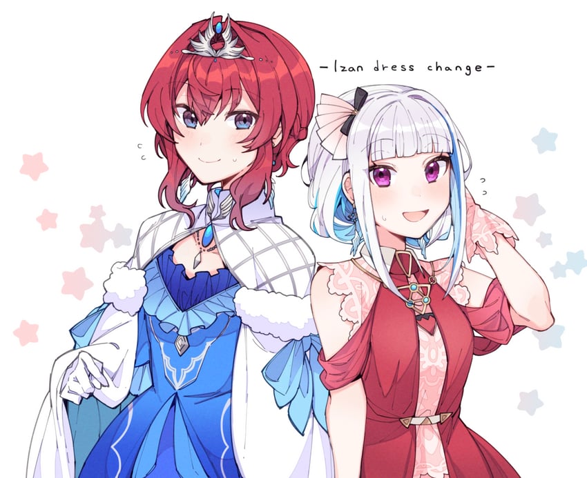 lize helesta and ange katrina (nijisanji) drawn by mitsumine_(ookami_no_oyashiro)