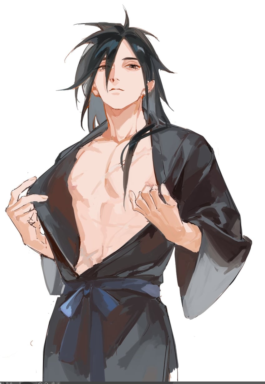 uchiha madara (naruto and 1 more) drawn by wocao