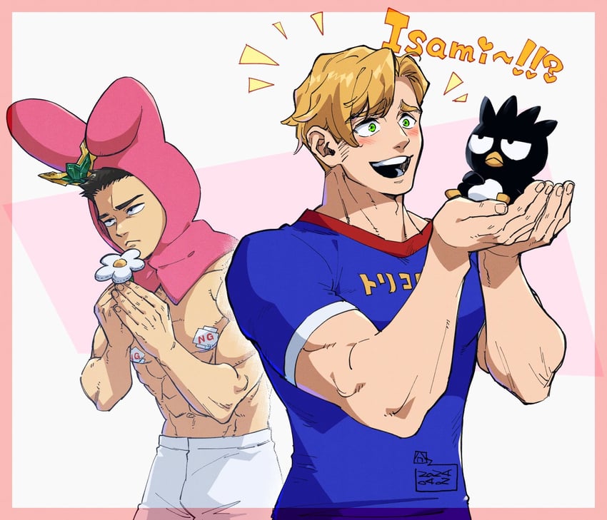 ao isami, lewis smith, my melody, and badtz-maru (sanrio and 2 more) drawn by lageins