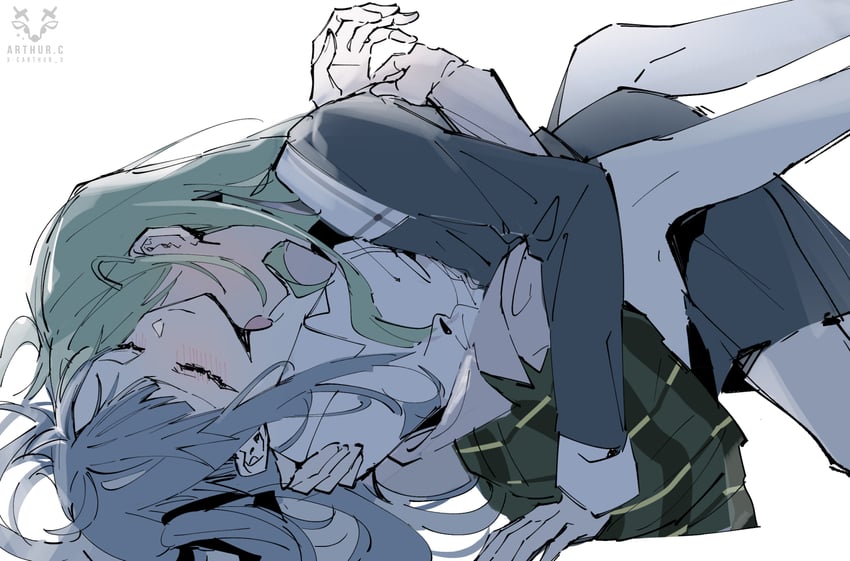 togawa sakiko and wakaba mutsumi (bang dream! and 1 more) drawn by arthur_c