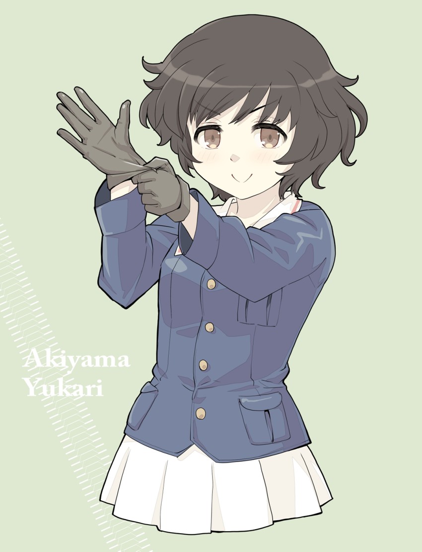 akiyama yukari (girls und panzer) drawn by haniwa_(leaf_garden)