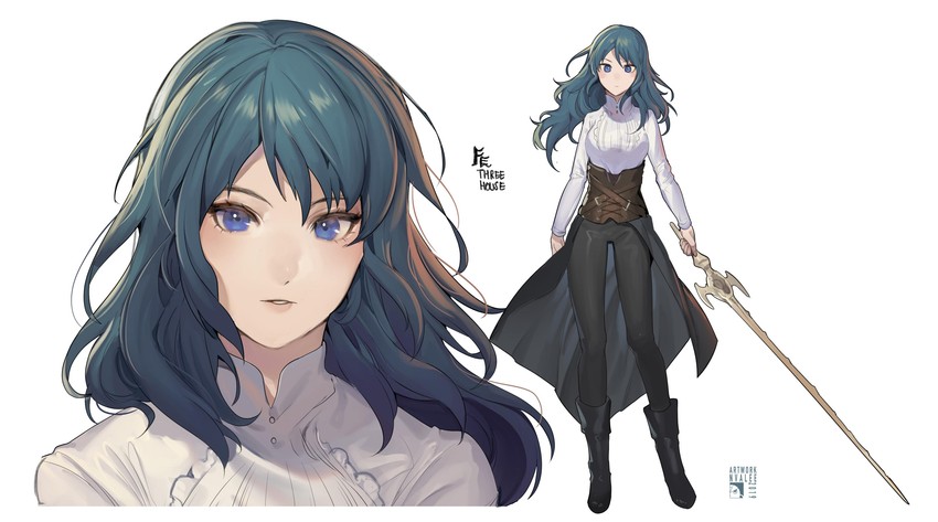 female byleth (fire emblem and 1 more) drawn by velahka