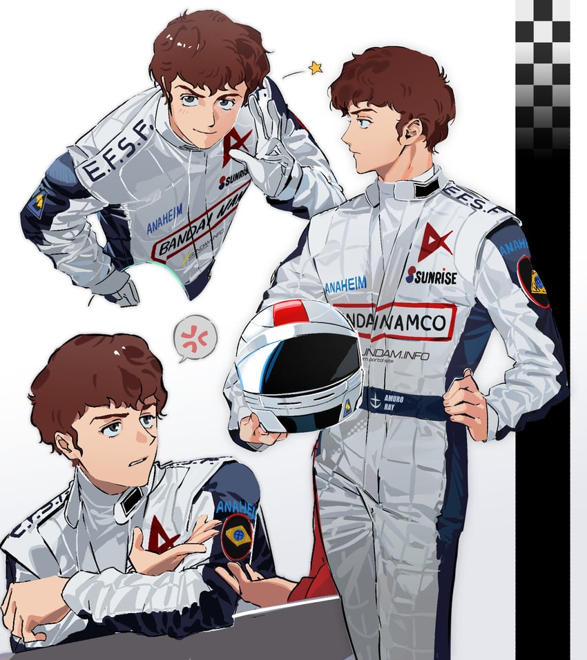 amuro ray (gundam and 3 more) drawn by dnwn_stone