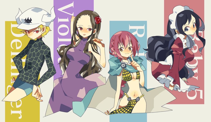 rebecca, baby 5, viola, and dellinger (one piece) drawn by noise_pp