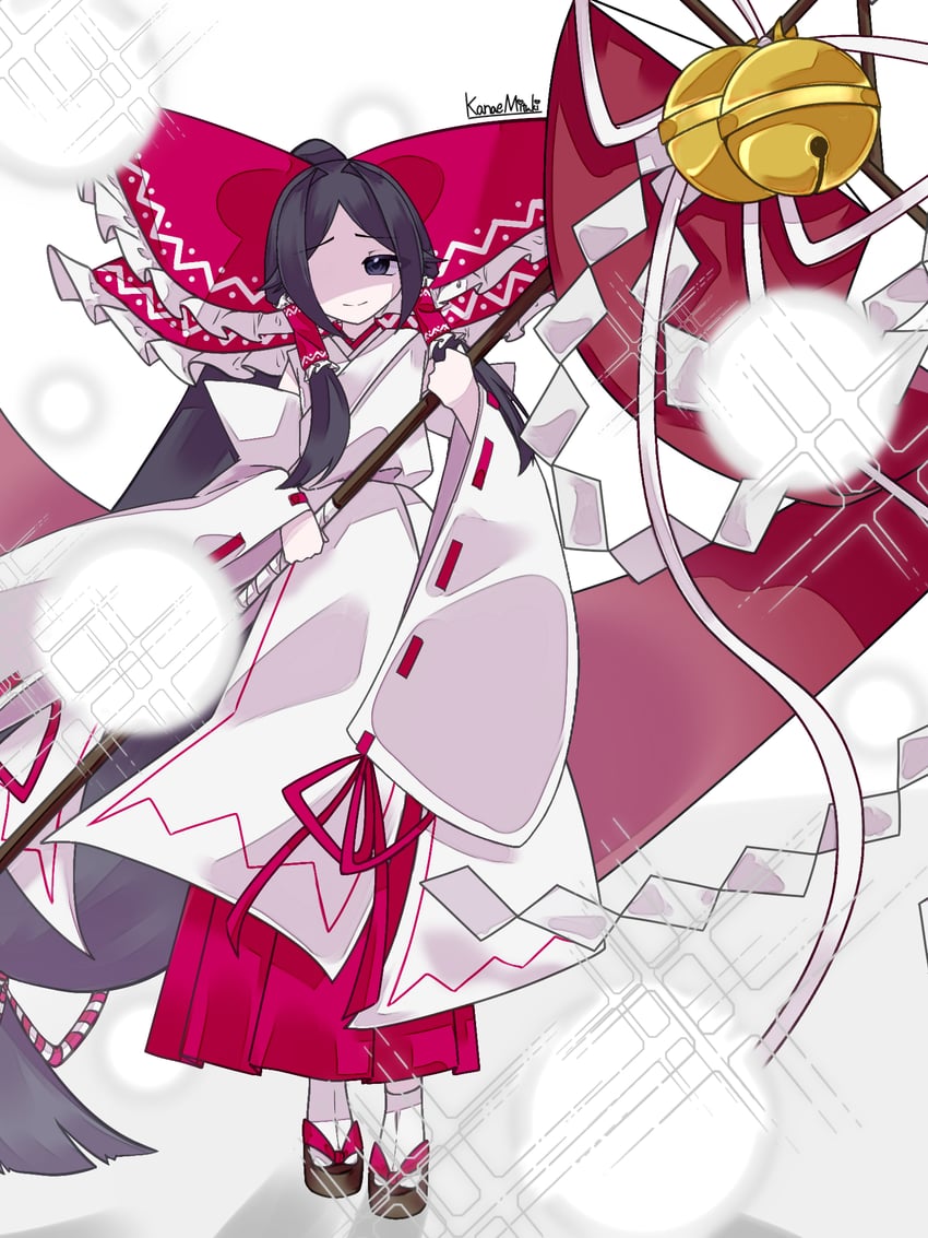 gensokyo's first hakurei miko (touhou) drawn by kanae_mituki