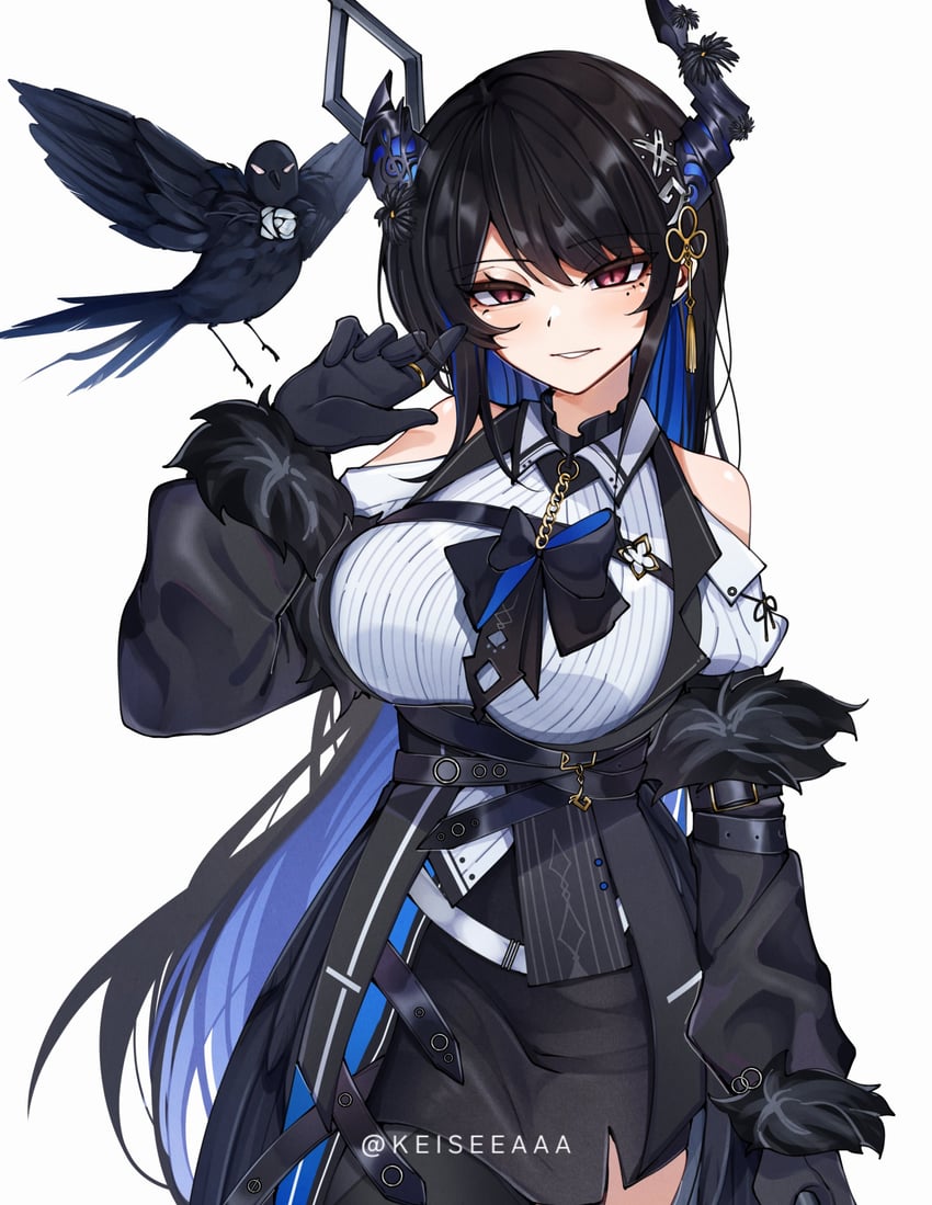 nerissa ravencroft and shadow (hololive and 1 more) drawn by keisea