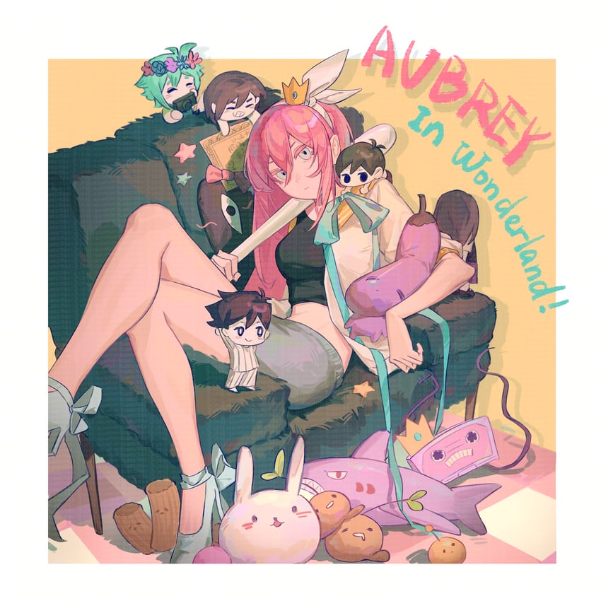 omori, aubrey, basil, mari, kel, and 7 more (omori) drawn by neishei547