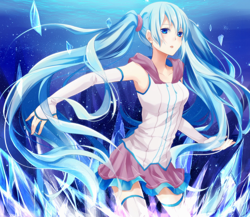 hatsune miku (vocaloid and 1 more) drawn by mitsuki_(azure)