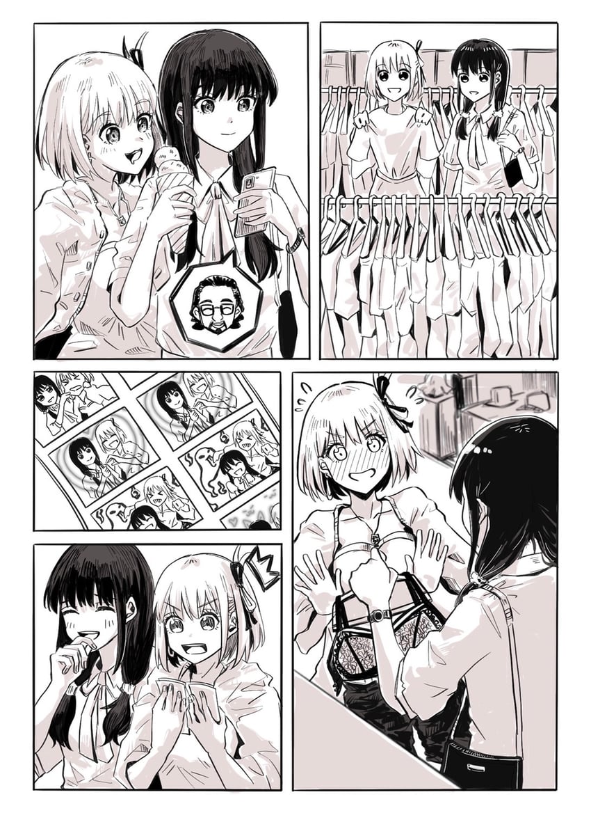 nishikigi chisato, inoue takina, and mika (lycoris recoil) drawn by vul3fu