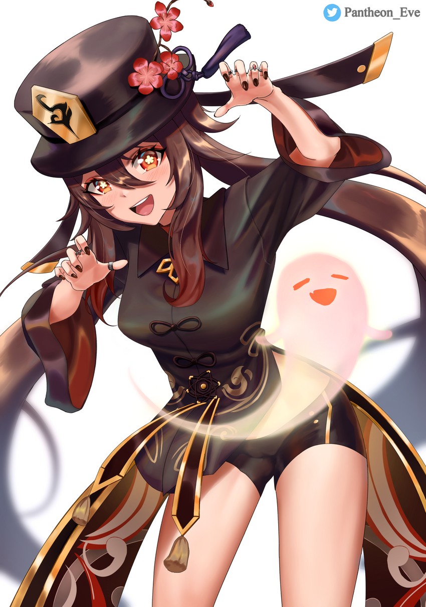hu tao and boo tao (genshin impact) drawn by pantheon_eve