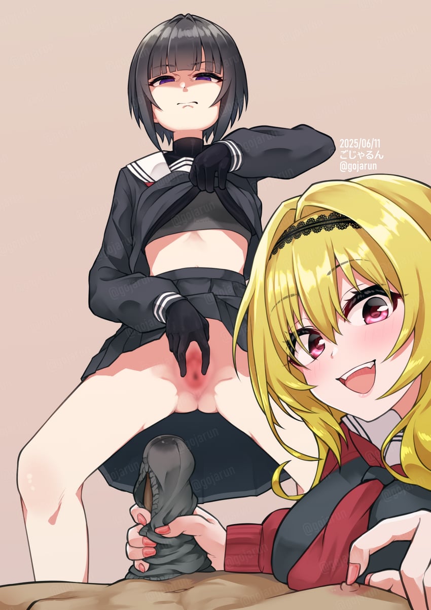 shirayuki chiyo and kurosaki chitose (idolmaster and 1 more) drawn by gojarun