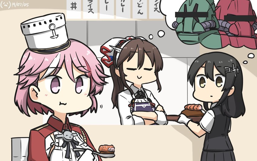 ashigara, oyashio, giuseppe garibaldi, ashigara kai ni, galbaldy beta, and 1 more (kantai collection and 2 more) drawn by hamu_koutarou