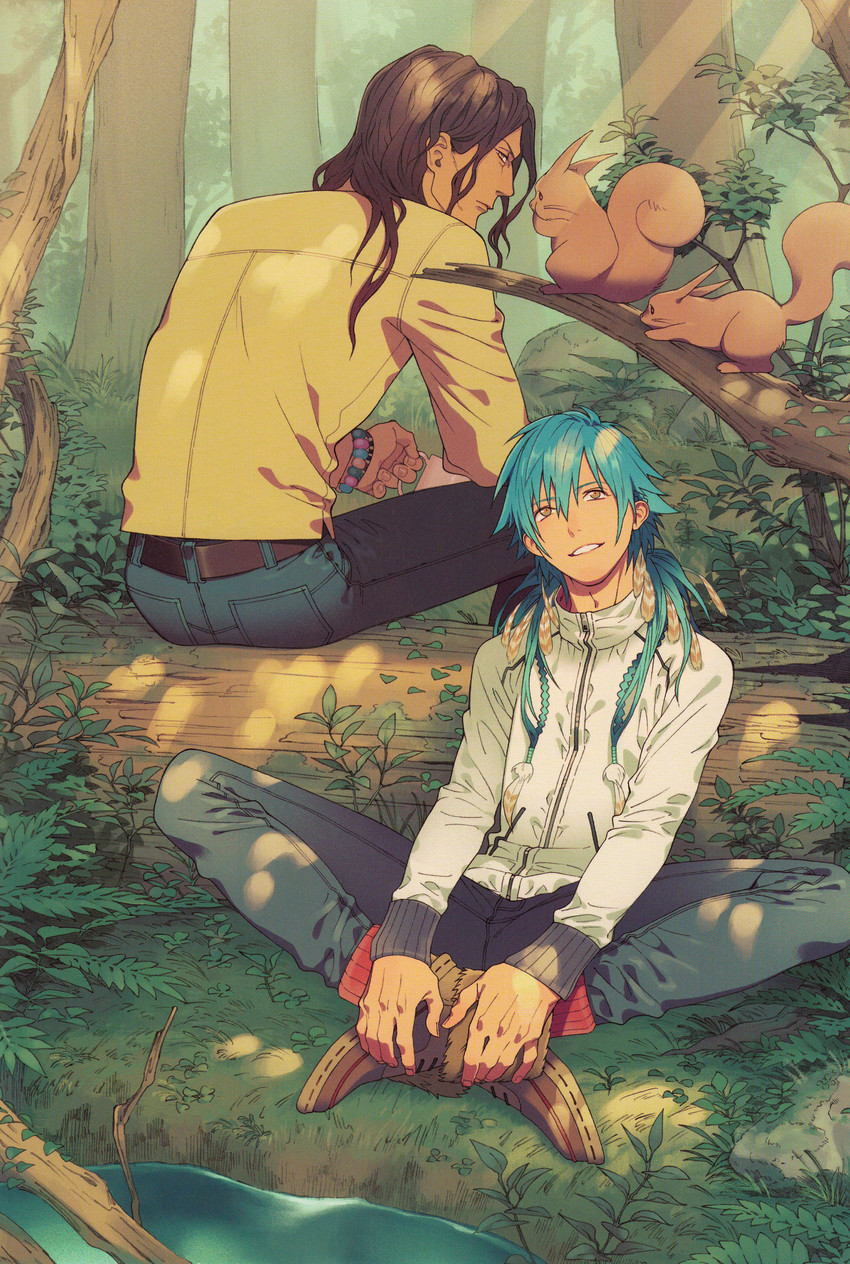 seragaki aoba and mink (dramatical murder) drawn by honya_lala