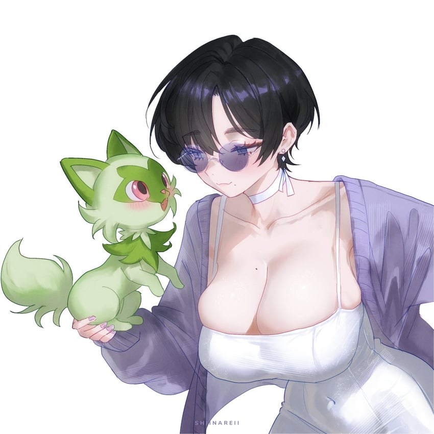 sprigatito (original and 1 more) drawn by shiina_rei
